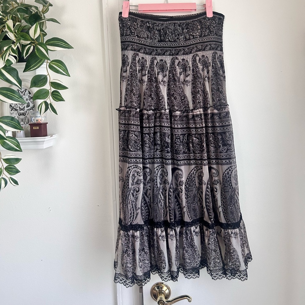 Vintage Boho Maxi Skirt
